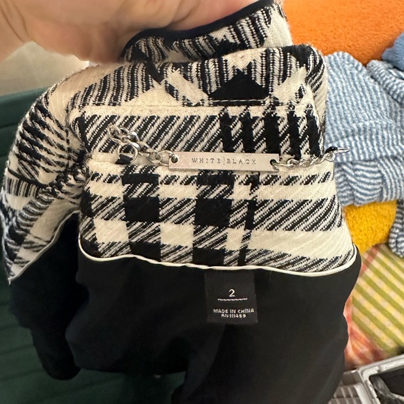 Black and white plaid blazer - Picture 3 of 4